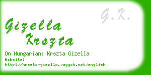 gizella krszta business card